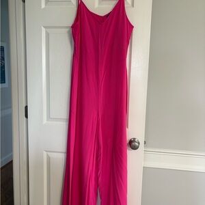 Old Navy Bold Pink Sleeveless Jumpsuit